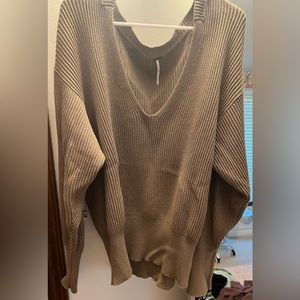 Free people, sweater, brown, Large, pristine condition